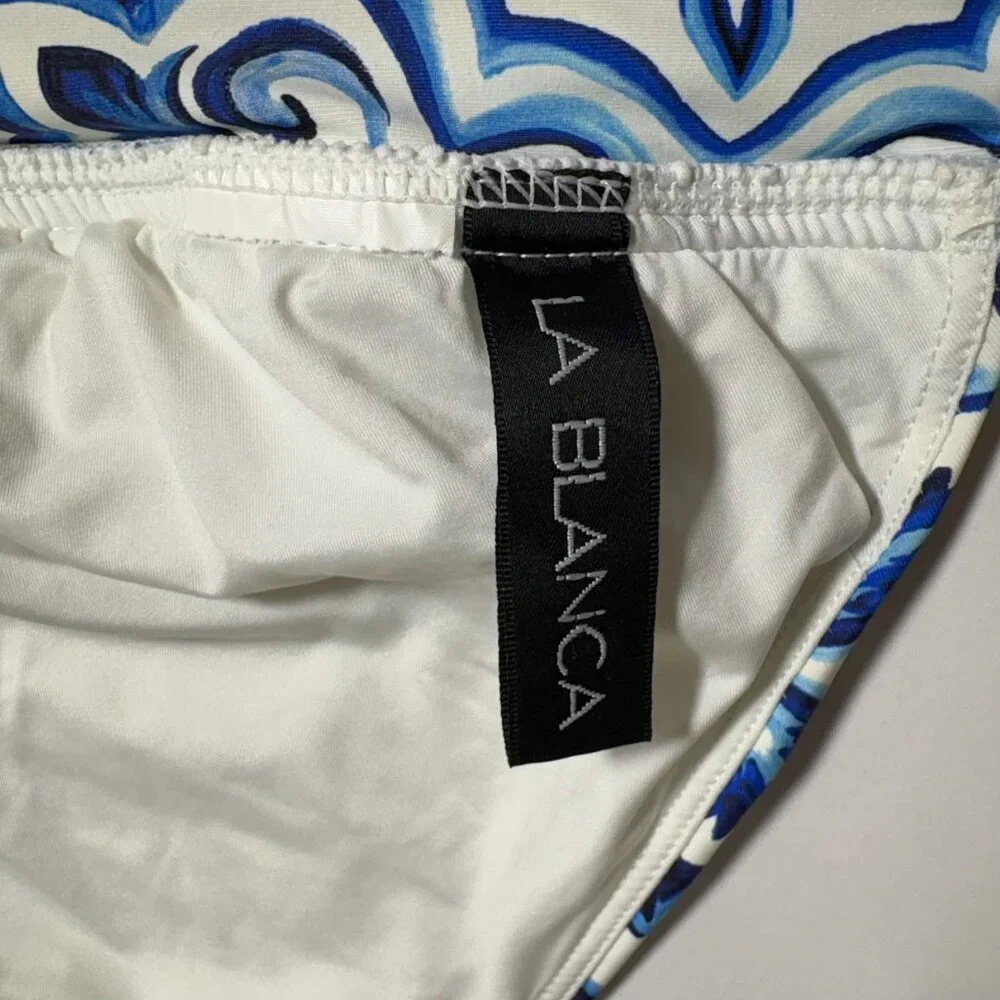 La Blanca Banded Halter Bikini Top – Blue / Alboran Sea - Picture 7 of 7